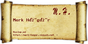 Merk Hágár névjegykártya